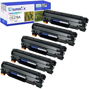 superink 5 pack compatible black toner cartridge replacement for hp 78a ce278a use in laserjet p1560 p1566 p1606 p1606n p1606dn m1536dnf printer