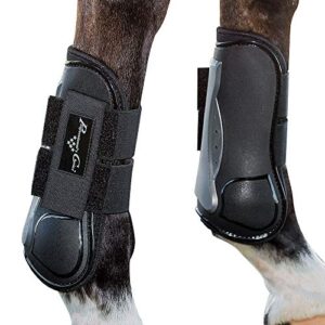 professional's choice boots flexor tendon shock m front black asftb100