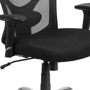 Flash Furniture Big & Tall Office Chair | Adjustable Height Mesh Swivel Office Chair with Wheels