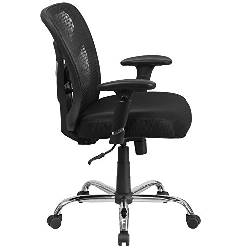 Flash Furniture Big & Tall Office Chair | Adjustable Height Mesh Swivel Office Chair with Wheels