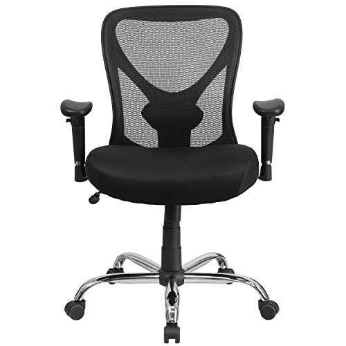 Flash Furniture Big & Tall Office Chair | Adjustable Height Mesh Swivel Office Chair with Wheels