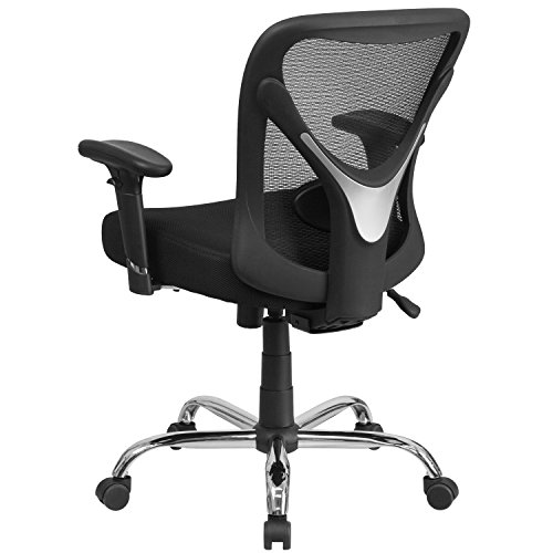 Flash Furniture Big & Tall Office Chair | Adjustable Height Mesh Swivel Office Chair with Wheels