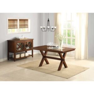 better homes and gardens maddox crossing dining table, brown
