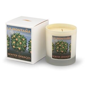 la montaña winter oranges | luxury home scented candles inspired by spain | natural wax | valencia orange, cinnamon, red apple, and clove