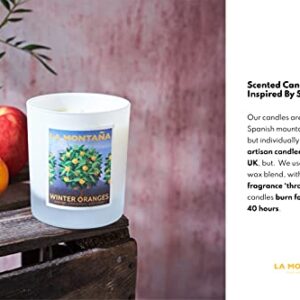 La Montaña Winter Oranges | Luxury Home Scented Candles Inspired by Spain | Natural Wax | Valencia Orange, Cinnamon, Red Apple, and Clove