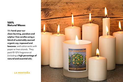 La Montaña Winter Oranges | Luxury Home Scented Candles Inspired by Spain | Natural Wax | Valencia Orange, Cinnamon, Red Apple, and Clove