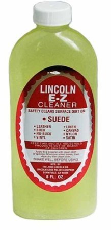 Shipodin Lincoln E-Z Leather Suede Stain Vinyl Canvas Cleaner 8 Oz.