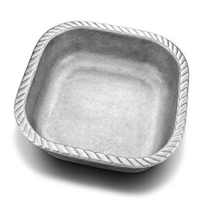 wilton armetale gourmet grillware square serving bowl, 1.25-quart, medium