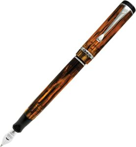 conklin duragraph amber fountain pen, med nib (ck71342)