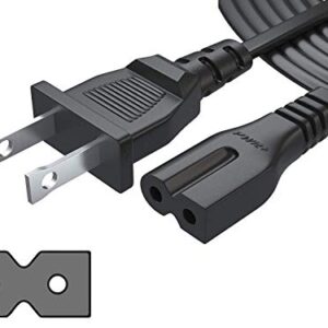 Pwr Extra Long 12Ft 2 Prong Polarized-Power-Cord for Vizio-LED-TV Smart-HDTV D-E-M-Series Others 2 Slot Adapter-AC-Wall-Cable: IEC-60320 IEC320 C7 to NEMA 1-15P