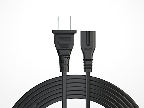 Pwr Extra Long 12Ft 2 Prong Polarized-Power-Cord for Vizio-LED-TV Smart-HDTV D-E-M-Series Others 2 Slot Adapter-AC-Wall-Cable: IEC-60320 IEC320 C7 to NEMA 1-15P