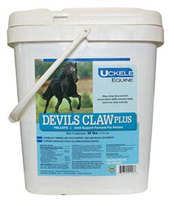 uckele devils claw plus horse supplement - equine vitamin & mineral supplement - 20 lbs pellets