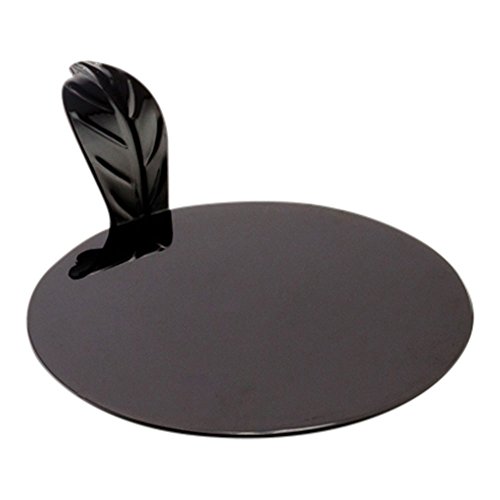 Restaurantware 3 Inch Dessert Serving Plates, 100 Round Pastry Plates - With Handle, Disposable, Black Plastic Mini Plastic Plates, Recyclable, For Appetizers Or Desserts - Restaurantware