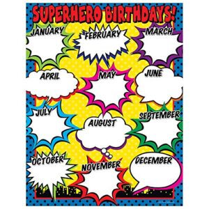 teacher created resources superhero birthday chart (7679)
