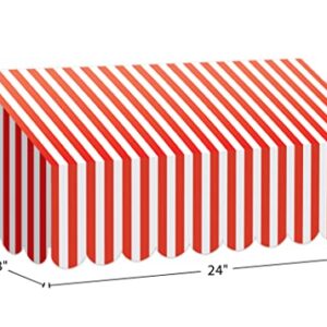 Teacher Created Resources Red and White Stripes Awning (77165) 24x12.5 in