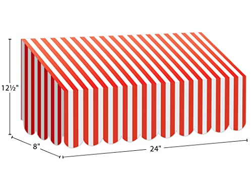 Teacher Created Resources Red and White Stripes Awning (77165) 24x12.5 in