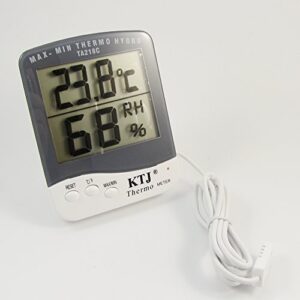lcd view digital thermometer hygrometer humidity monitor egg incubator hive heating