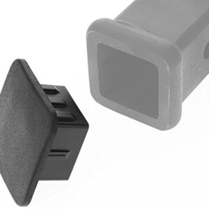 LFPartS 2" Rubber Trailer Hitch Cover Tube Plug Insert Fits 2" Receivers (Plain Black)