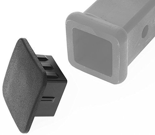 LFPartS 2" Rubber Trailer Hitch Cover Tube Plug Insert Fits 2" Receivers (Plain Black)