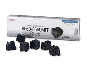 xerox genuine solid ink black, phaser 8560/8560mfp (6 sticks) 108r00727