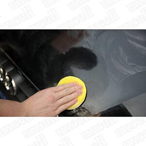 uxcell 10 Pcs Round Shaped Car Auto 4 Inch Dia Sponge Wax Applicator Pads Yellow