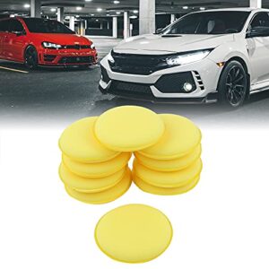 uxcell 10 Pcs Round Shaped Car Auto 4 Inch Dia Sponge Wax Applicator Pads Yellow