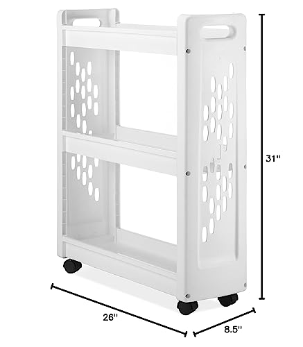 Whitmor 3 Tier Rolling Laundry Cart