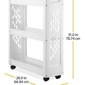 Whitmor 3 Tier Rolling Laundry Cart