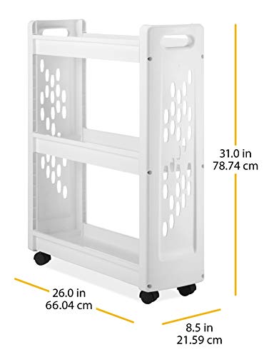 Whitmor 3 Tier Rolling Laundry Cart