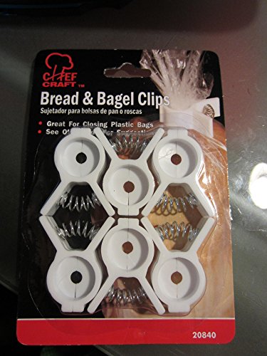 Chef Craft Bread & Bagel Clips 6-Count per Pack (1-Pack)