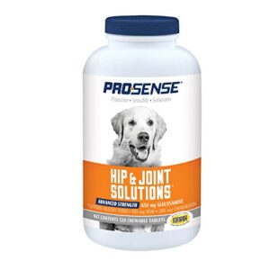 pro-sense advanced strength for dogs glucosamine chew tablets 120 ct