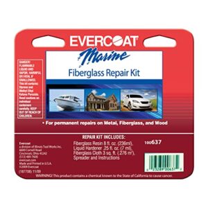 evercoat marine fiberglass repair kit for fiberglass, metal & wood - 10 fl oz
