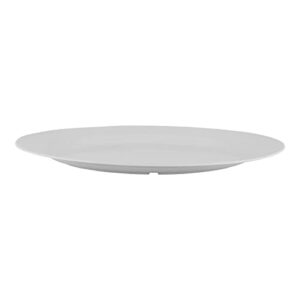 G.E.T. OP-618-W White 18" x 13.5" Oval Platter, Break Resistant Dishwasher Safe Melamine Plastic, Milano Collection