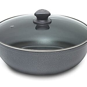 IMUSA USA 6.9Qt Hammered Basic Caldero (Dutch Oven), 30cm, Black