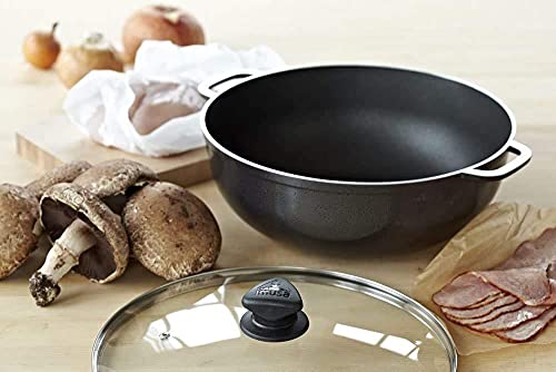 IMUSA USA 6.9Qt Hammered Basic Caldero (Dutch Oven), 30cm, Black