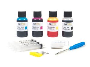 inkpro premium combo ink refill kit for canon pg-245, pg-245xl, cl-246, cl-246xl cartridges