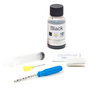 InkPro Premium Black Ink Refill Kit for Canon PG-245, PG-245XL Cartridges 1oz 30mL