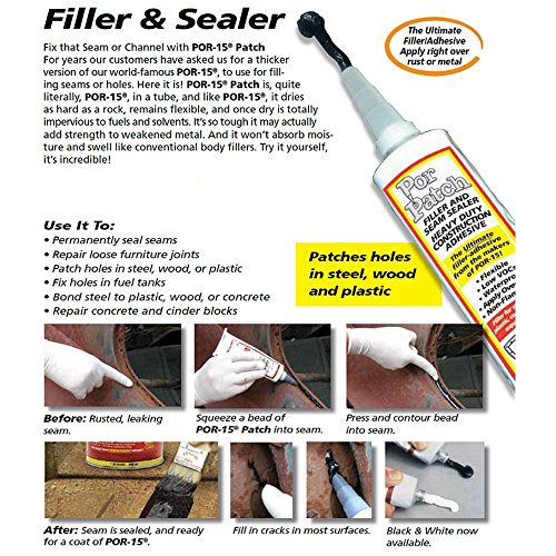 POR-15 Patch Filler and Seam Sealer, Ultimate Filler Adhesive, 4 Ounces, White