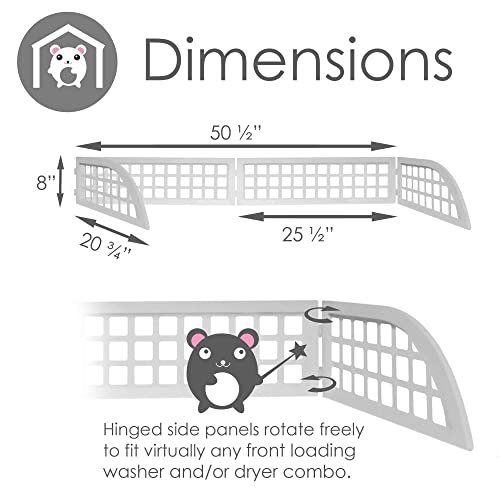 Haus Maus - The Original Laundry Guard - Keeps Laundry from Falling Behind Most Front Loading Washers/Dryers - Magnetic - 50.5" x 21" x 8" - Made in North America