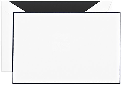 Crane & Co. Black Bordered Correspondence Card (CC3512), Pack of 10