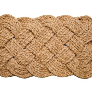 Iron Gate - Natural Jute Rope Woven Doormat 18x30 - Single Pack - 100% All Natural Fibers - Eco-Friendly - Classic Interwoven Rope Design