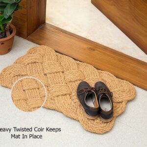 Iron Gate - Natural Jute Rope Woven Doormat 18x30 - Single Pack - 100% All Natural Fibers - Eco-Friendly - Classic Interwoven Rope Design