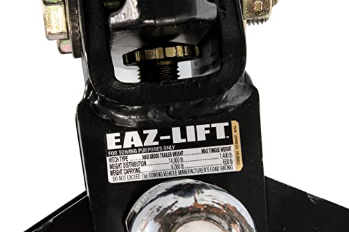 Camco Eaz-Lift ReCurve R3 600lb Weight Distribution Hitch | Features 800lb Max Tongue Weight Rating, 2-5/16-inch Ball has a 15,000lb Max Rating, and Adjustable Sway Control | (48751)