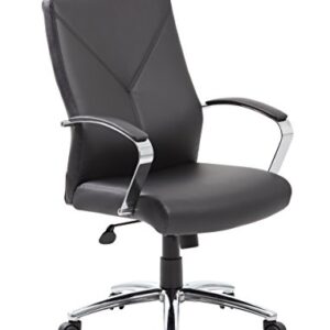 Boss Office Products LeatherPlus Executive Chair in Black