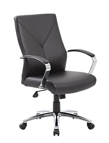 Boss Office Products LeatherPlus Executive Chair in Black