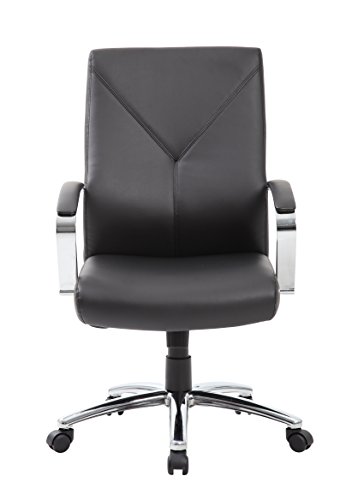 Boss Office Products LeatherPlus Executive Chair in Black