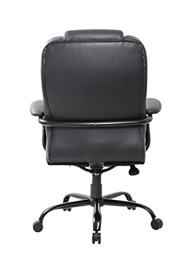 Boss Office Products Heavy Duty Executive Chair with 350lbs Weight Capacity in Black