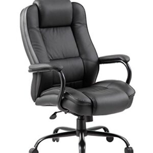 Boss Office Products Heavy Duty Executive Chair with 350lbs Weight Capacity in Black