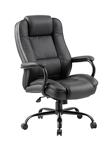 Boss Office Products Heavy Duty Executive Chair with 350lbs Weight Capacity in Black