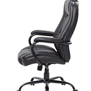 Boss Office Products Heavy Duty Executive Chair with 350lbs Weight Capacity in Black
